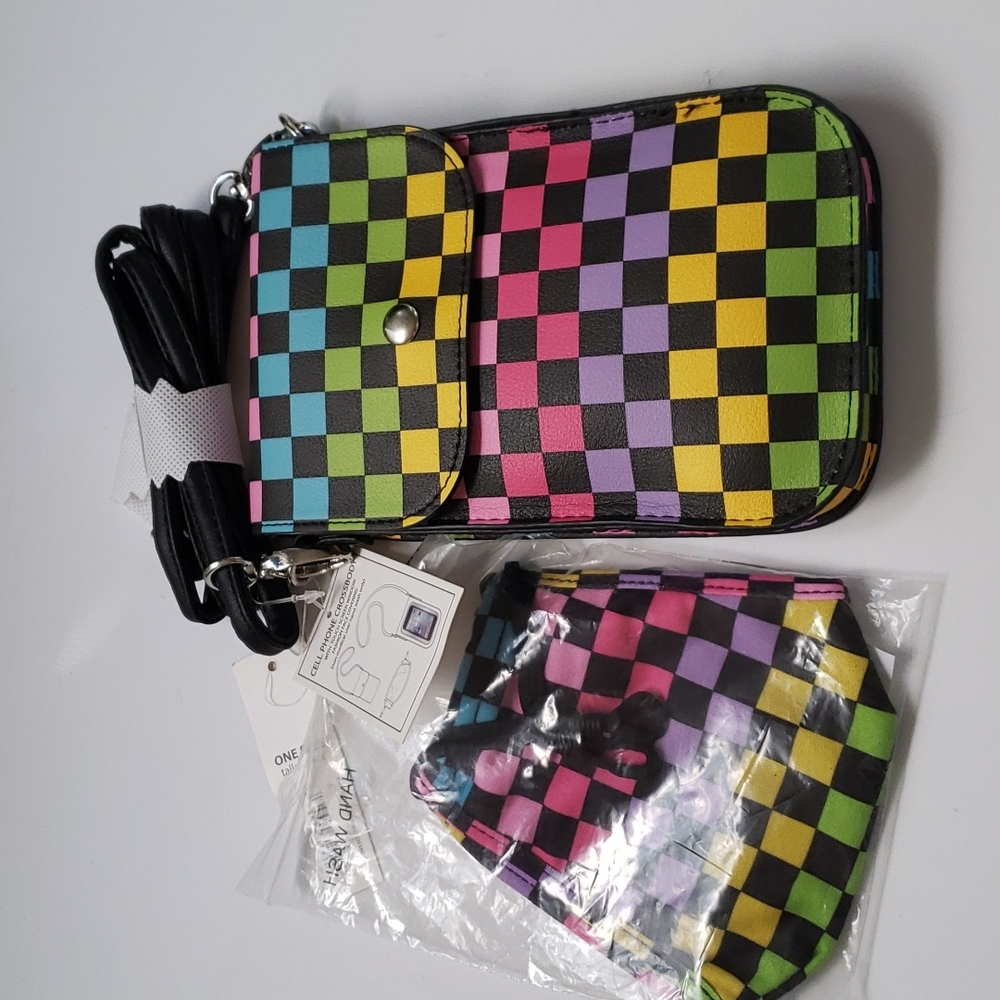 Cell phone crossbody bag with mask